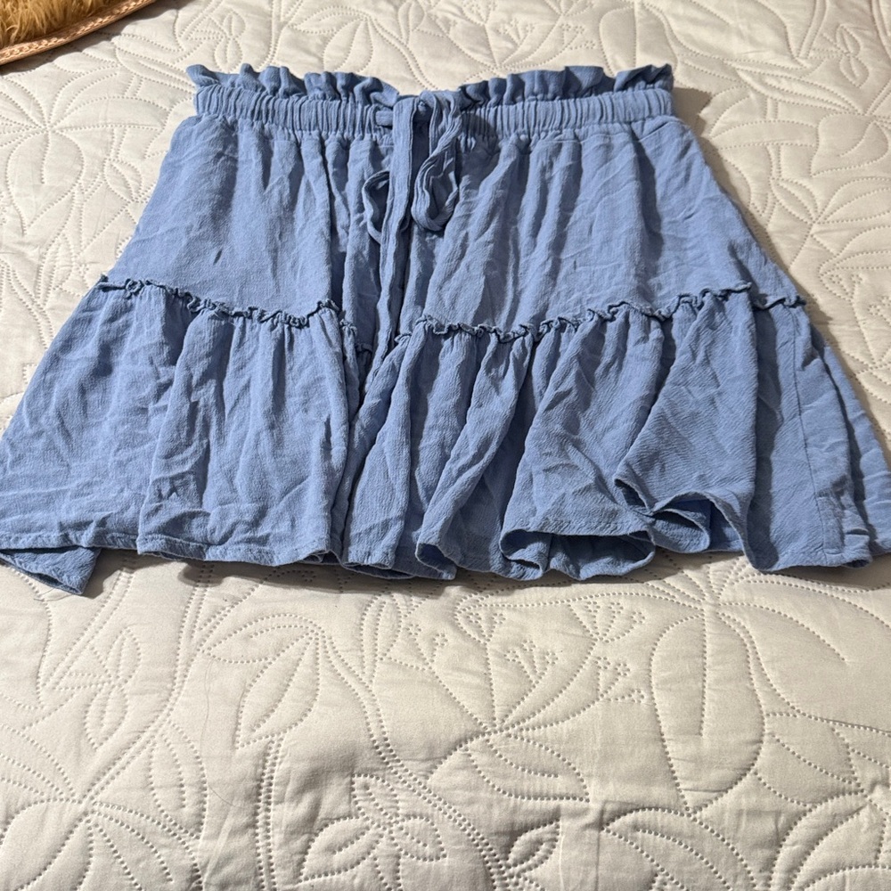 Blue Ruffled Skirt
